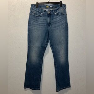 LEE Women's No-Gap Waistband Regular Fit Bootcut Jean with Hidden Pocket,SZ 14